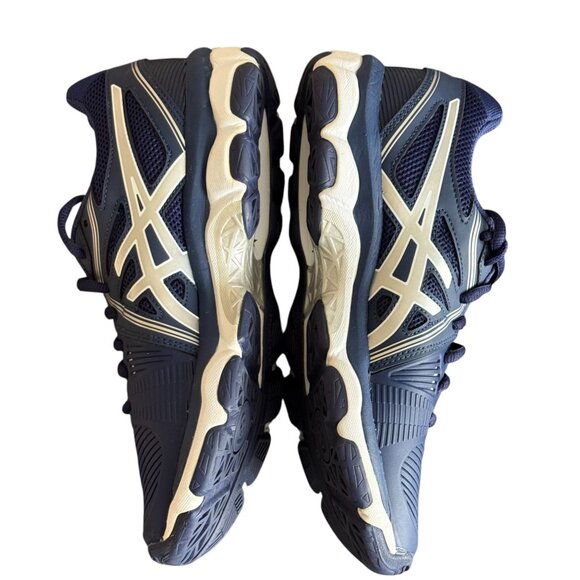 ASICS Gel Netburner Ballistic Women Size 7‎ Navy & Silver - Picture 6 of 10